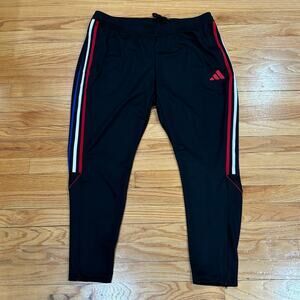 Adidas Tiro 23 Black Team Power Red Pants HR7121, Women's Size 1X